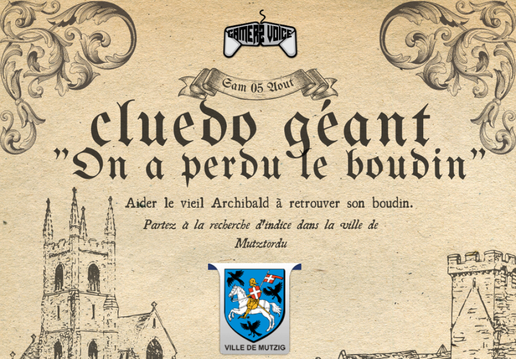 Cluedo géant dans un univers médiéval fantastique