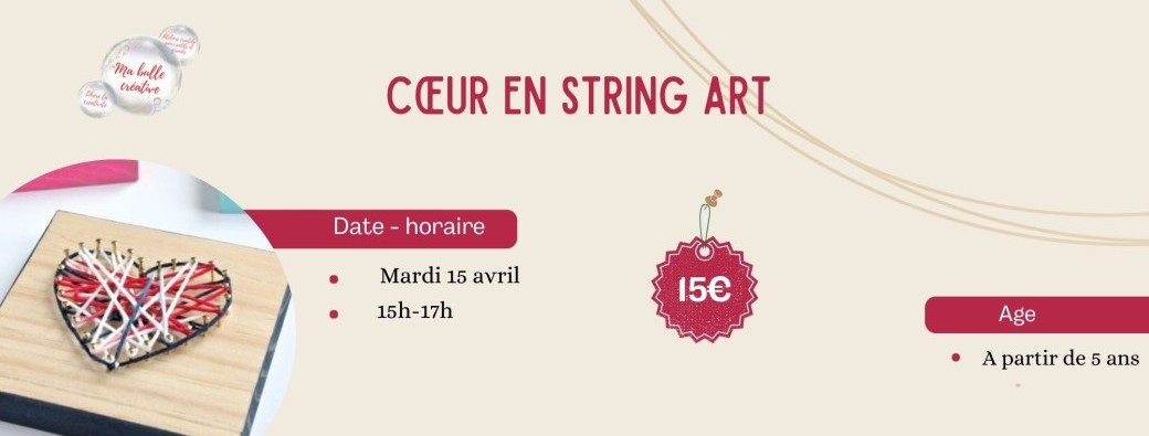 Coeur en string art