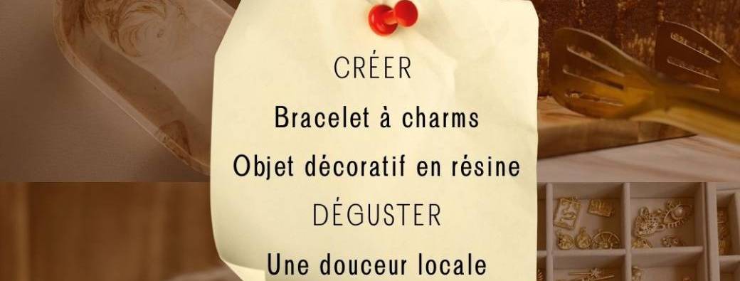 Collab atelier résine et bijoux au Partea Time