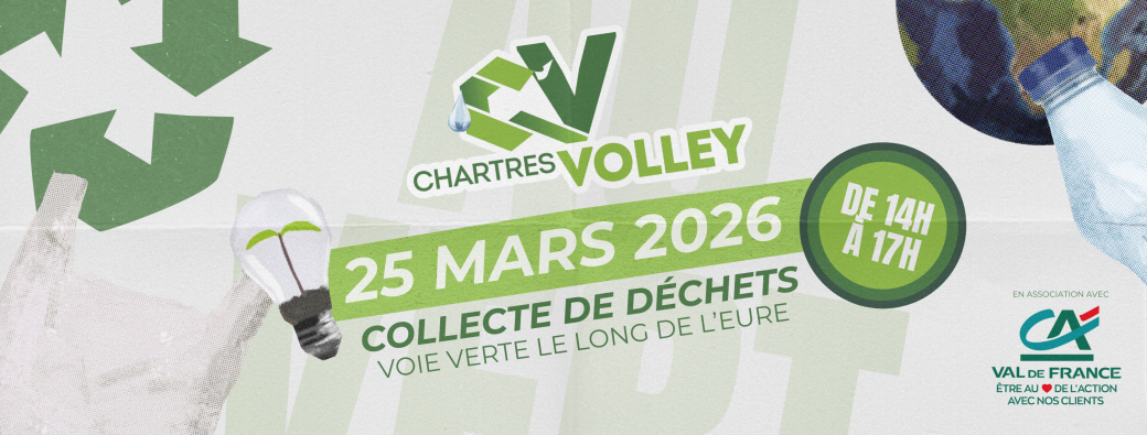 Collecte de déchets du C'Chartres Volley