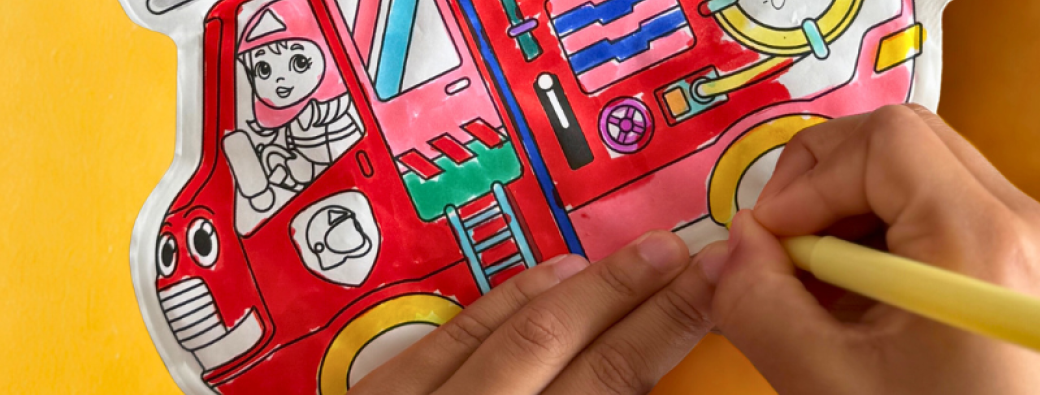 Coloriage gonflables avec Ara Créative !