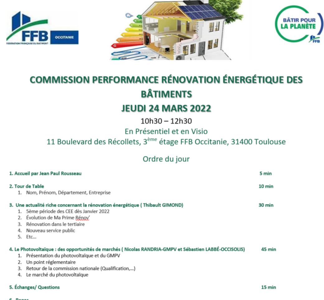 Commission Performance Énergétique des Bâtiments