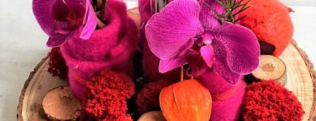 Composition florale d'Halloween