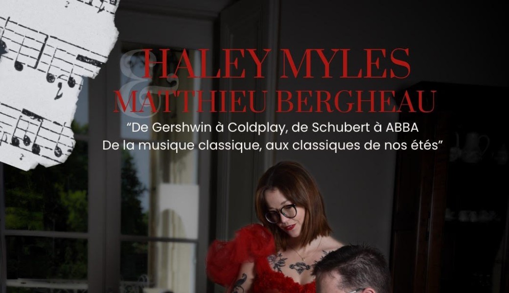 Concert au chateau de Cremat avec le duo au piano Haley et Mathieu 