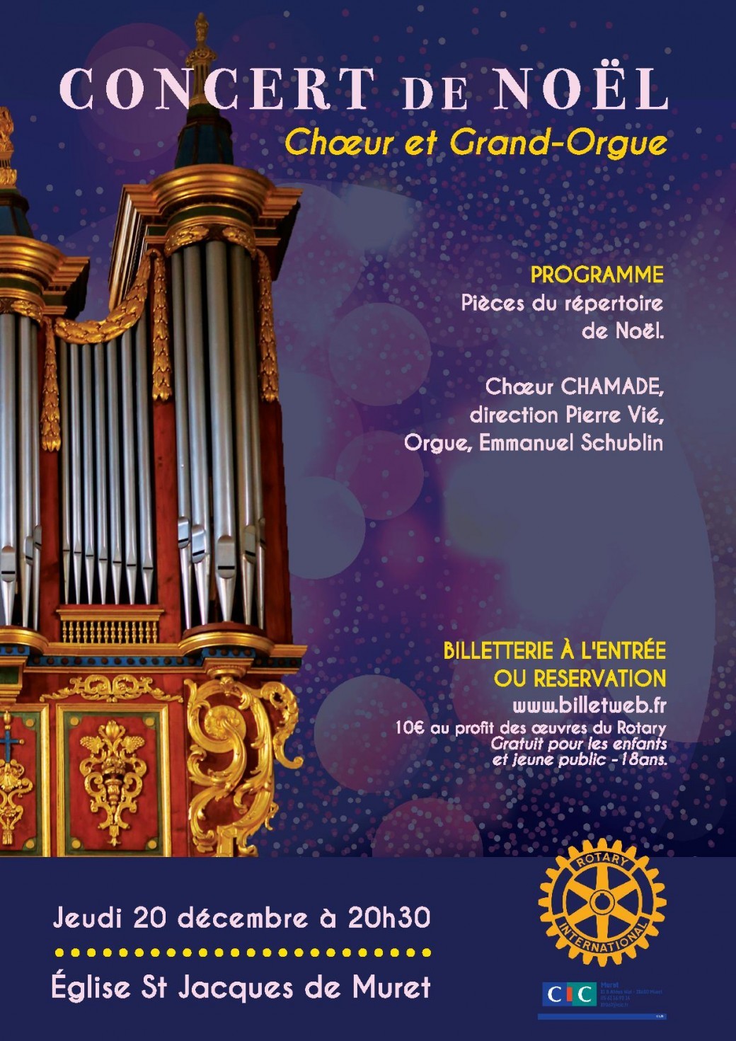 Concert de Noël  Choeur Chamade  et Grand-Orgue de Muret