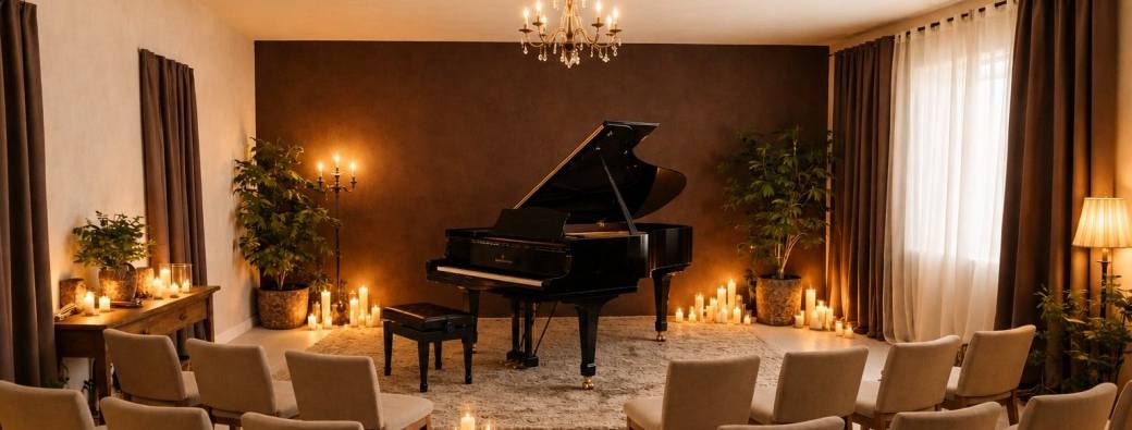 Concert de piano à la lueur des bougies