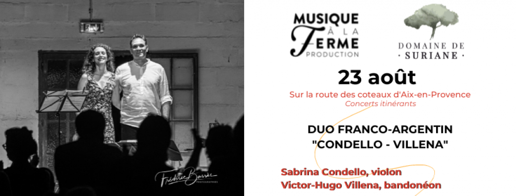 Concert duo "Condello-Villena" – Domaine de Suriane [COMPLET]