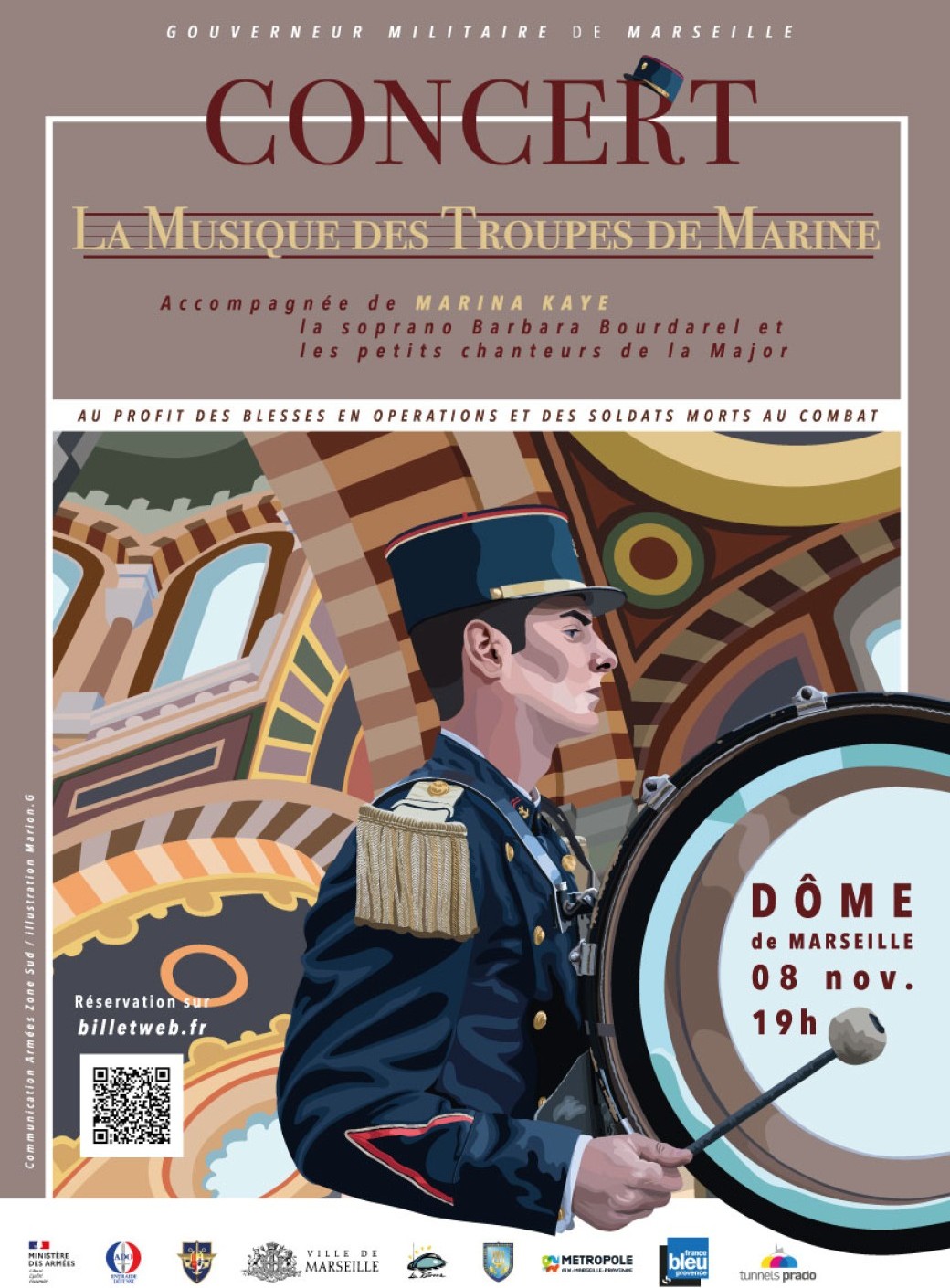 Concert du Gouverneur militaire de Marseille au profit des blessés en opérations