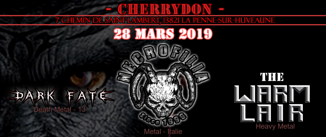 Concert Metal Necrofilia - The Warm Lair - Dark Fate