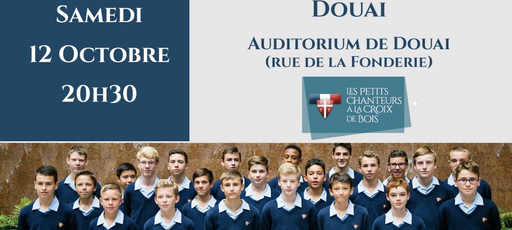 Concert Petits Chanteurs à La Croix de Bois, le 12 octobre, à Douai