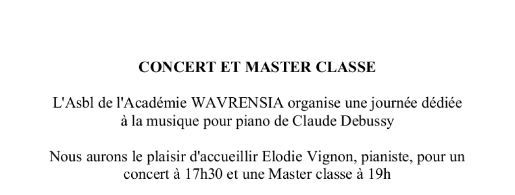 Concert piano Elodie Vignon