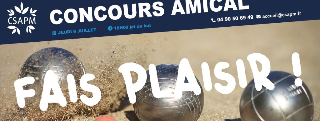 Concours amical de pétanque - Entressen