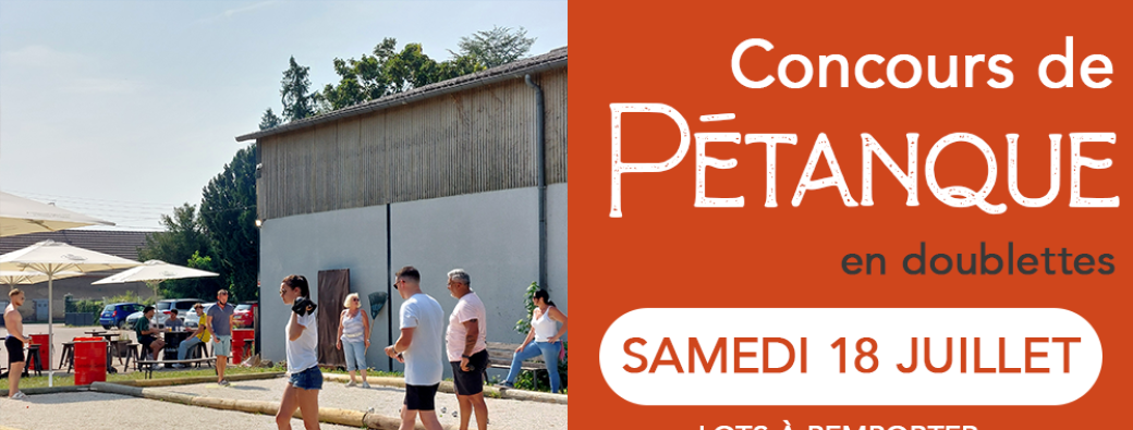 Concours de pétanque Samedi 18 Juillet