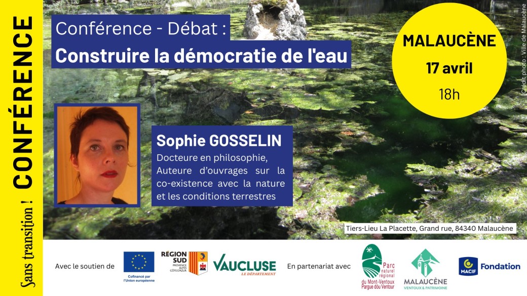 Conférence-débat : Construire la démocratie de l'eau