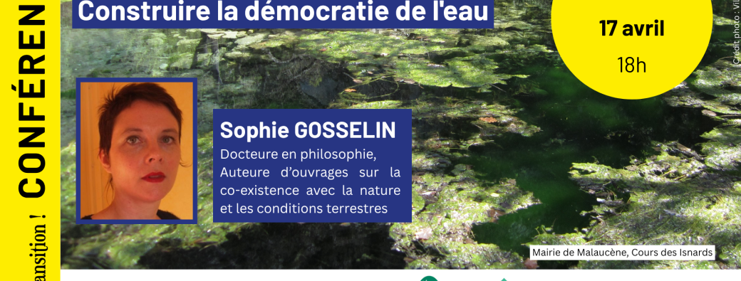 Conférence-débat : Construire la démocratie de l'eau