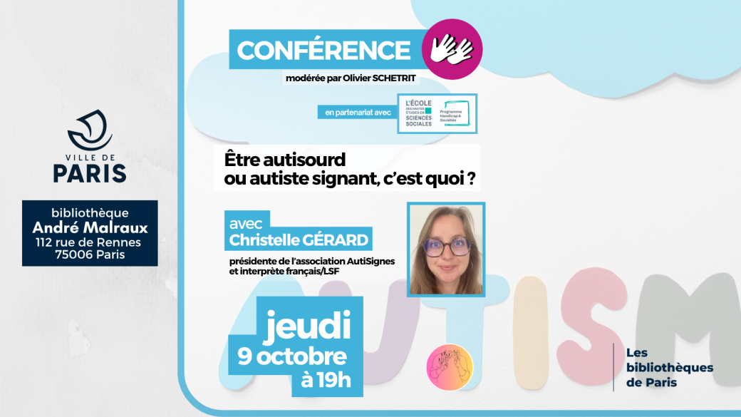 Conférence « être autisourd ou autiste-signant : c’est quoi ? "