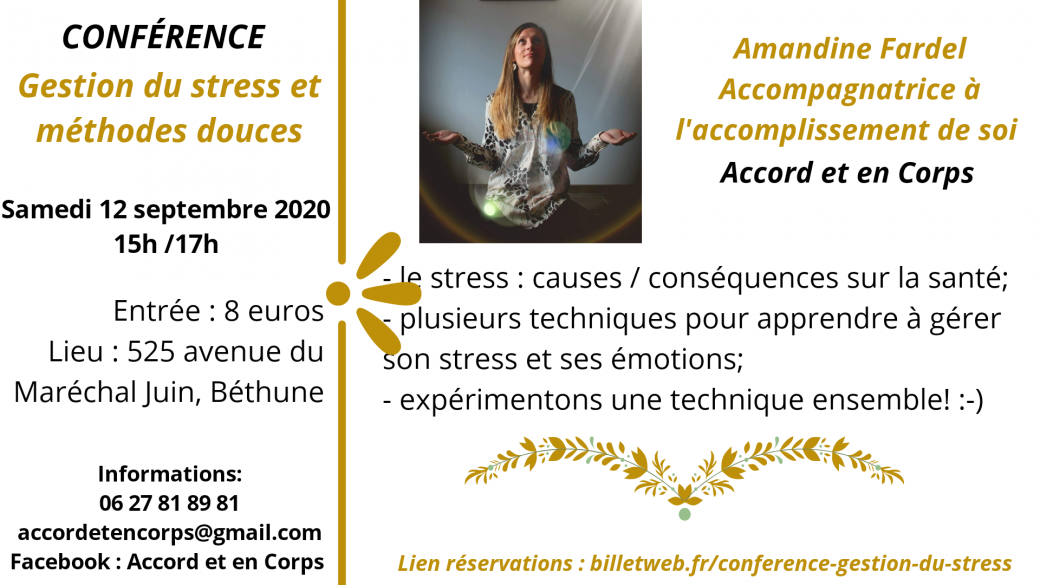 Conférence : Gestion du stress et méthodes douces