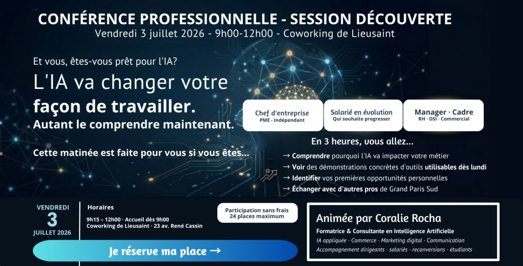 Conférence IA – L'intelligence artificielle va changer votre façon de travailler