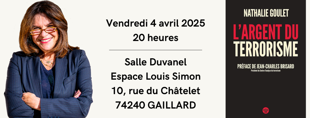 Conférence "L'argent du terrorisme" N. GOULET