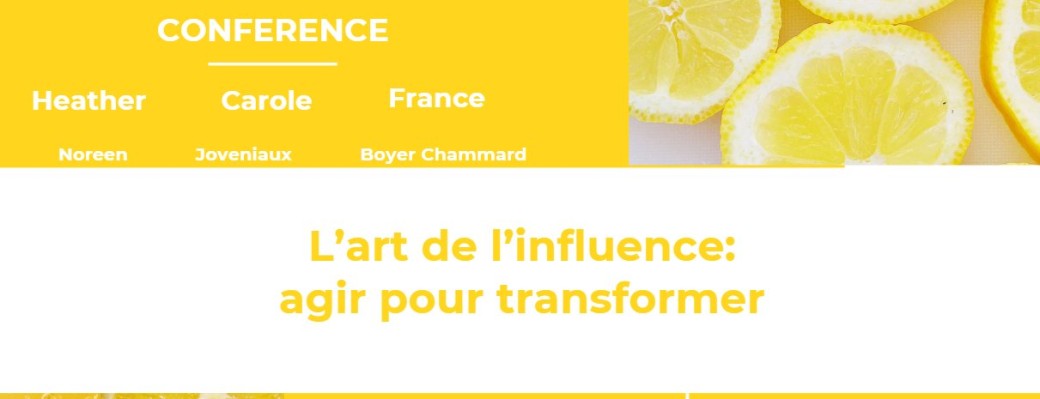 Conférence l'Art de L'influence : agir pour transformer