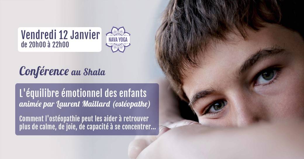 Conférence : l'équilibre émotionnel des enfants - animée par Laurent Maillard 