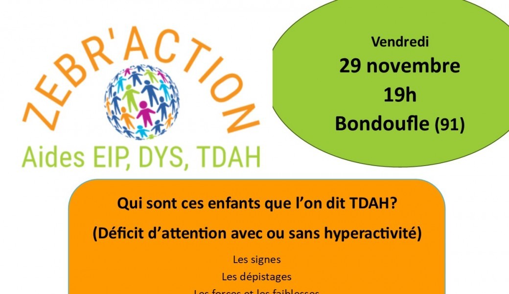 Tickets CONFERENCE "Mais qui sont ces enfants que l'on dit TDAH?" Billetweb