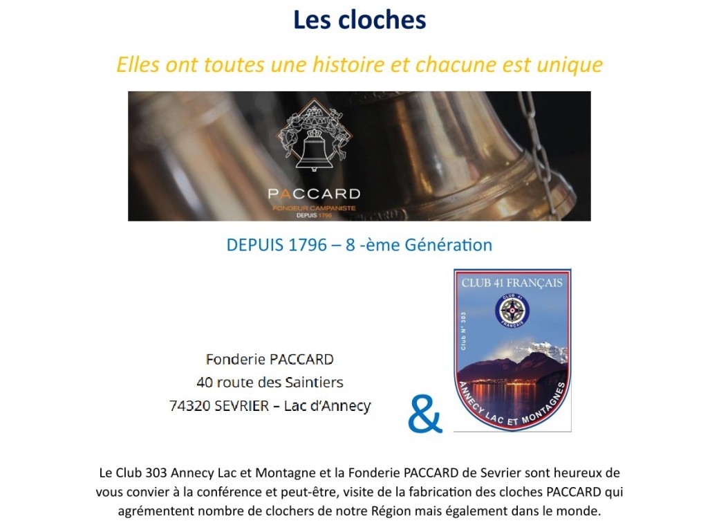 Conférence sur la fonderie PACCARD