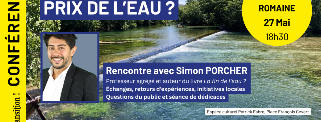 Conférence : Quel est le juste prix de l'eau ?