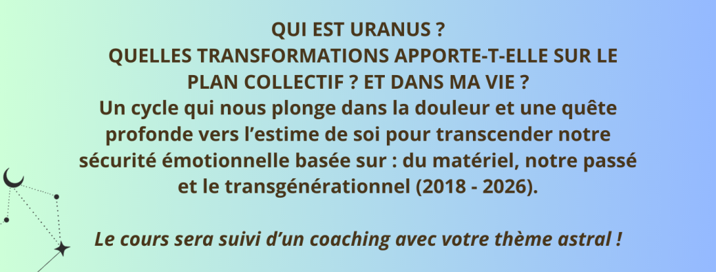 Conférence URANUS EN TAUREAU 2018 2026