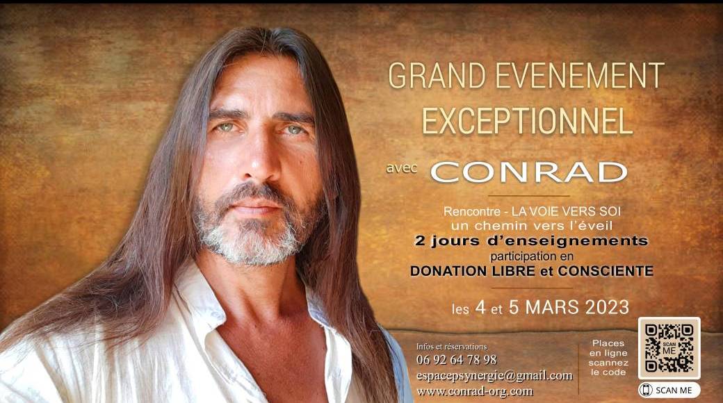 CONRAD  - Ile de la RÉUNION- Rencontre de 2 jours en participation sur DONATION LIBRE ET CONSCIENTE