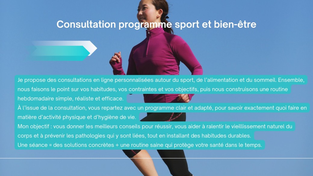 Consultation programme sport et bien-être