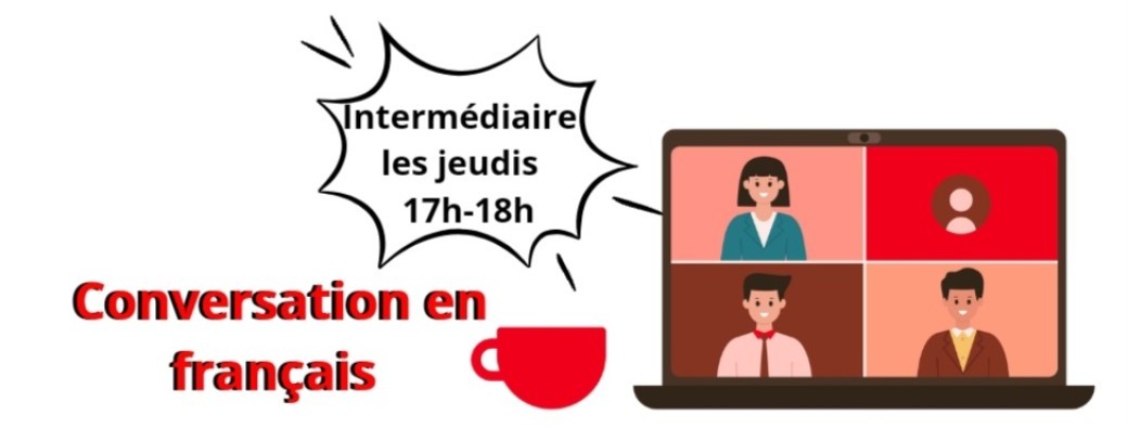 Intermediate French conversation, every Thursday 5-6 p.m.