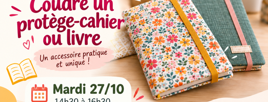Coudre son protège-cahier/livre