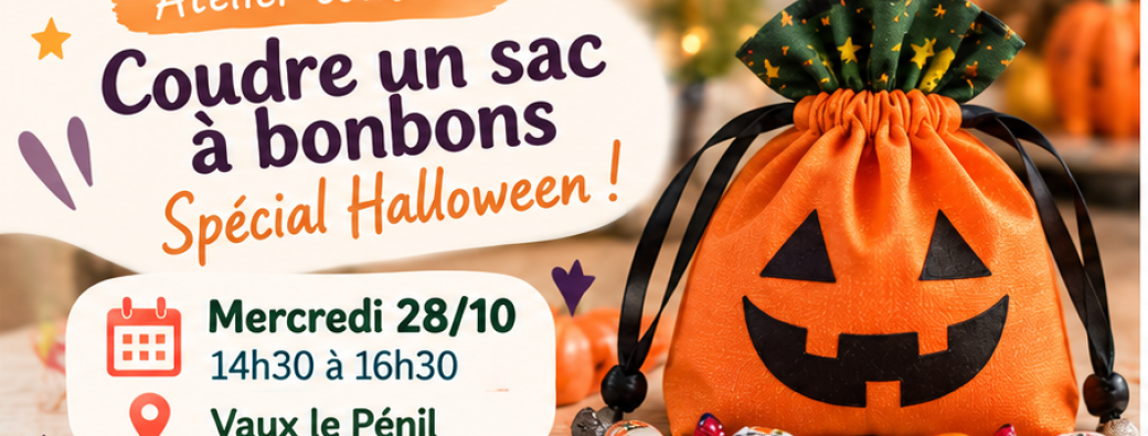 Coudre un sac à bonbons Halloween