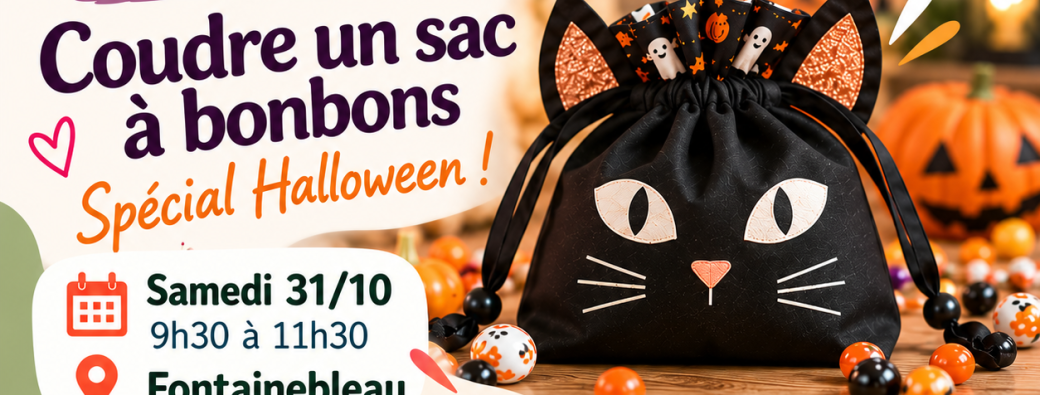 Coudre un sac à bonbons Halloween