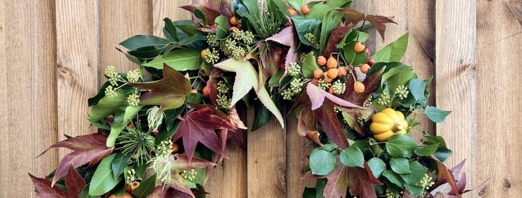Couronne d'automne à faire sécher