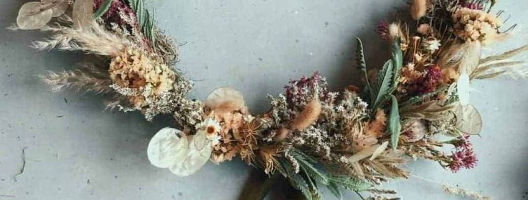 Couronne de FLEURS SÉCHÉES / Hyères