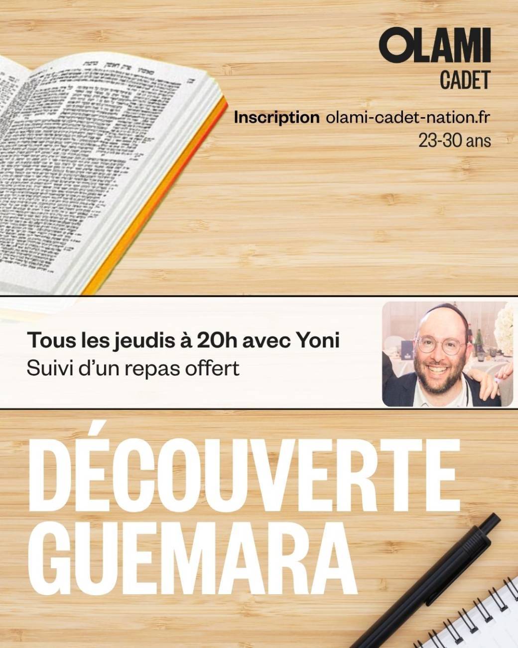Cours de Guemara avec Yoni 