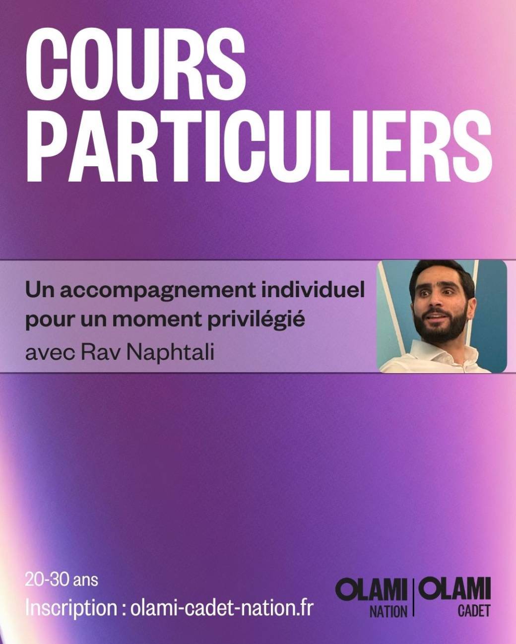 Cours particuliers avec Rav Naphtali 