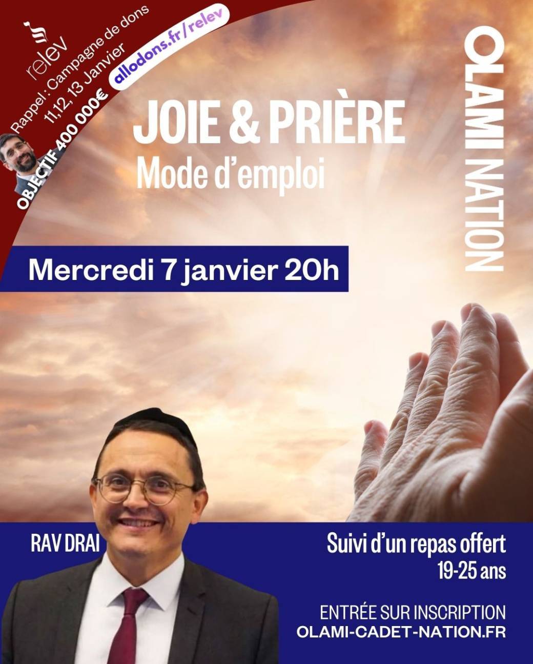 Cours Rav Drai "Joie et prière - mode d'emploi"