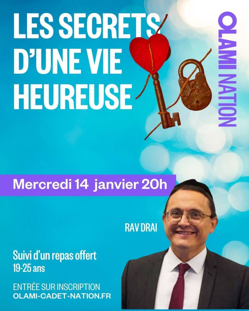 Cours Rav Drai " Secrets d’une vie heureuse"