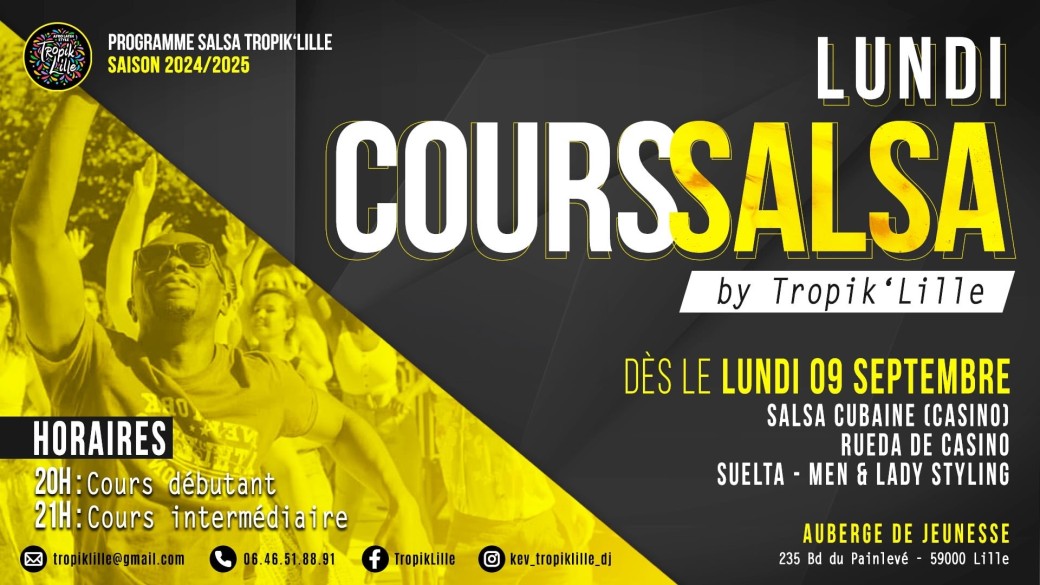 Cours Salsa Cubaine Tropik'Lille 2024 2025