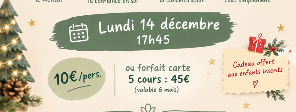 Cours yoga enfants Noel 