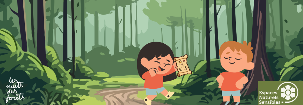 Course d'orientation en forêt