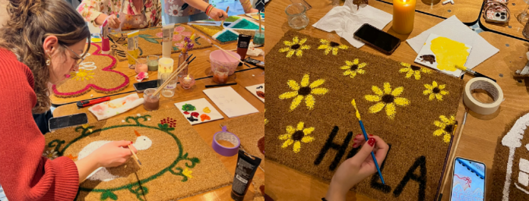 Craft night peinture sur paillasson