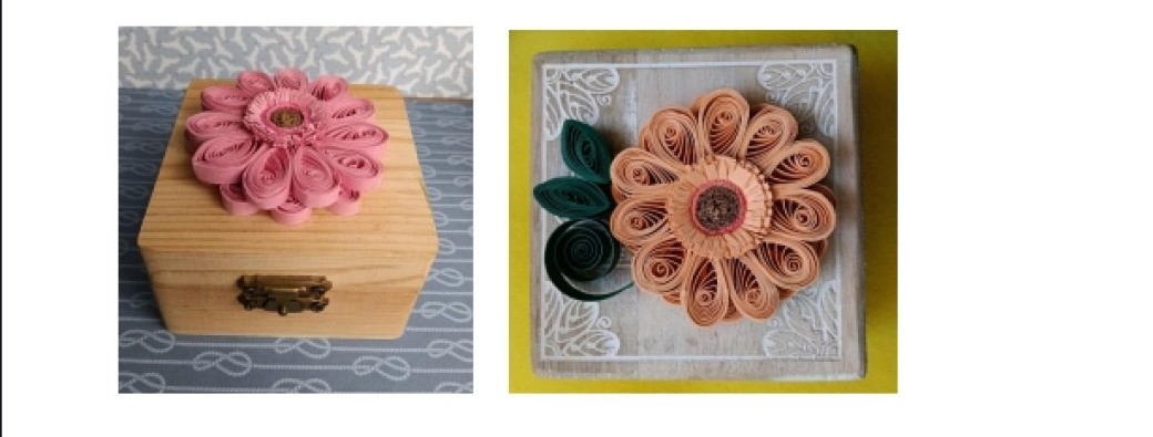 Quilling floral – Initiales décorées / Quilling floral – Iniciales decoradas