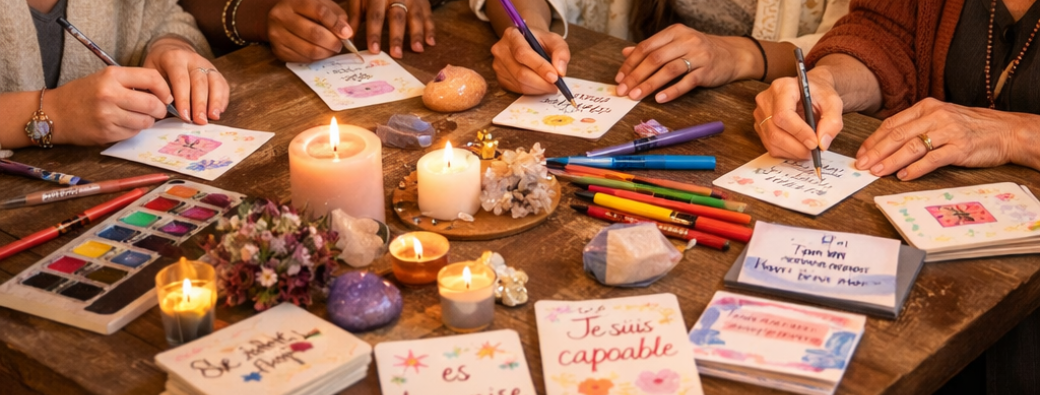 Créer ses propres cartes d’affirmations positives