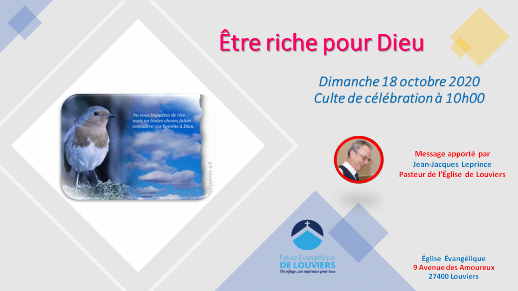 Être riche pour Dieu