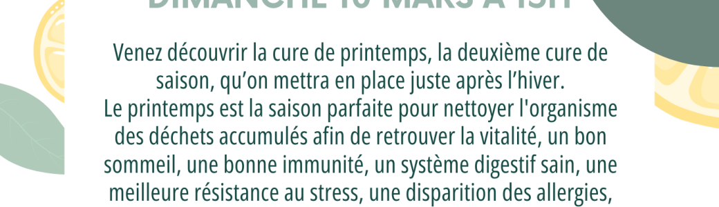 Cure détox de printemps