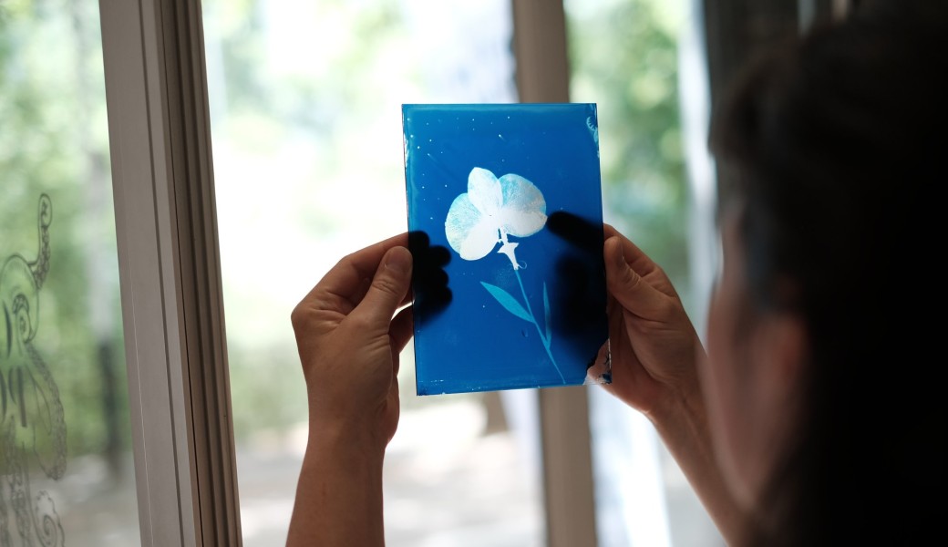 Cyanotype sur verre